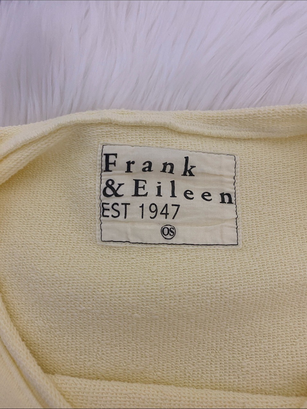 Frank & Eileen Pale Yellow Relaxed Boatneck Sweatshirt - Picture 2 of 7